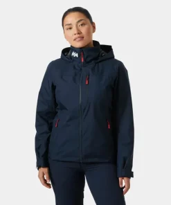 HELLY HANSEN WOMENS CREW HOODED MIDLAYER JACKET 2.0 NAVY