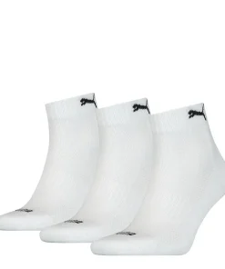 PUMA CUSHIONED QUARTER SOCK WHITE/BLACK 6-8