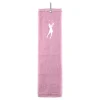 SURPRIZESHOP LADY GOLFER EMBROIDED TERRY TRIFOLD TOWEL