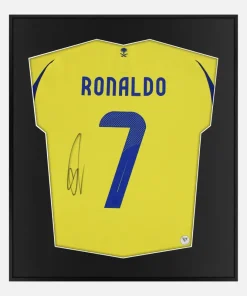 Framed Cristiano Ronaldo Signed Shirt, Al-Nassr Home [Lite]