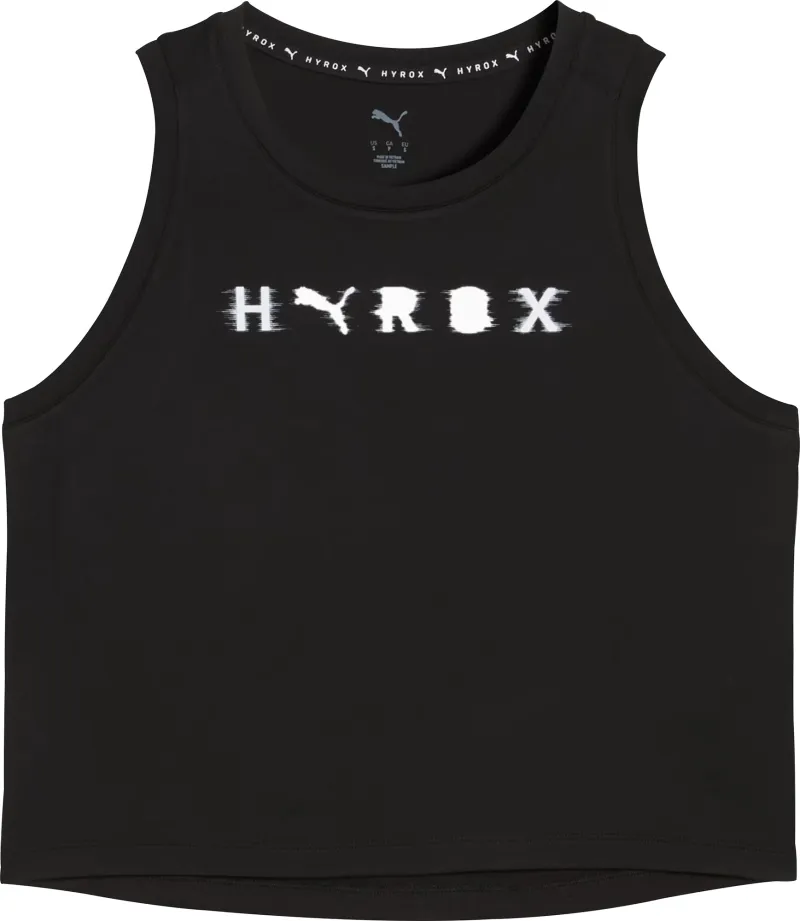 Puma X HYROX Cloudspun ThermoAdapt Womens Training Crop Top - Black - Image 3