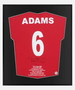 Framed Tony Adams Signed Shirt, Arsenal 6 [Lite]