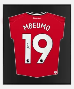 Framed Bryan Mbeumo Signed Shirt, Manchester United Home [Lite]