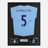 Framed Pablo Zabaleta Signed Manchester City Shirt 2013-14 Home [Classic]
