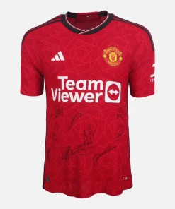 Squad Signed Manchester United Home Authentic Shirt 2023-24 [11 Autographs]