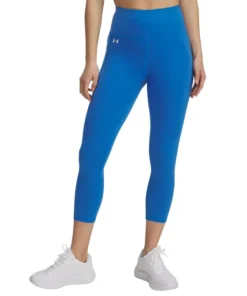 Under Armour Womens Leggings UA Motion Capris Blue Atlantis/White