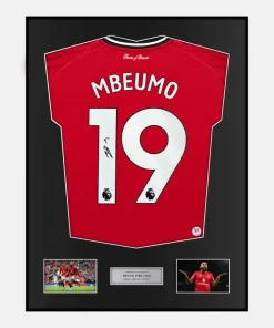 Framed Bryan Mbeumo Signed Manchester United Shirt Home 2025-26 [Classic]