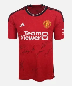 Squad Signed Manchester United Home Shirt 2023-24 [11 Autographs]
