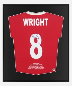 Framed Ian Wright Signed Shirt, Arsenal 8 [Lite]