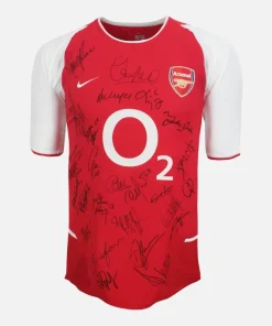 Squad Signed Arsenal Shirt 2002-04 Home 'Invincibles' [25 Autographs]