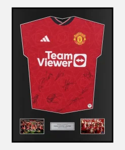Framed Manchester United Signed Shirt 2023-24 Authentic [Classic]