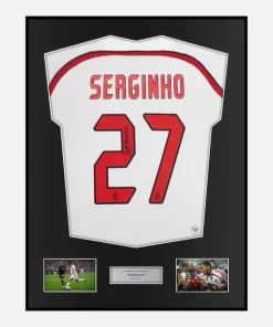 Framed Serginho Signed AC Milan Shirt 2007 CL Final [Classic]