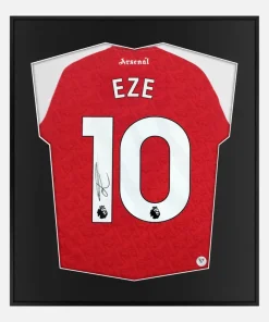 Framed Eze Signed Arsenal Shirt, Red Home 10 [Lite]