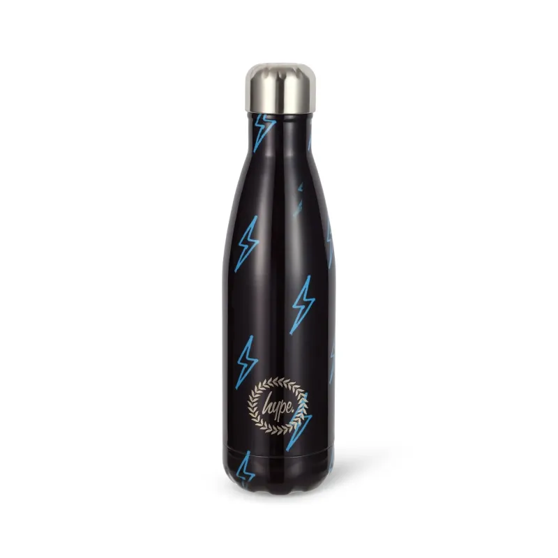 Hype Water Bottle Lightning Black Blue