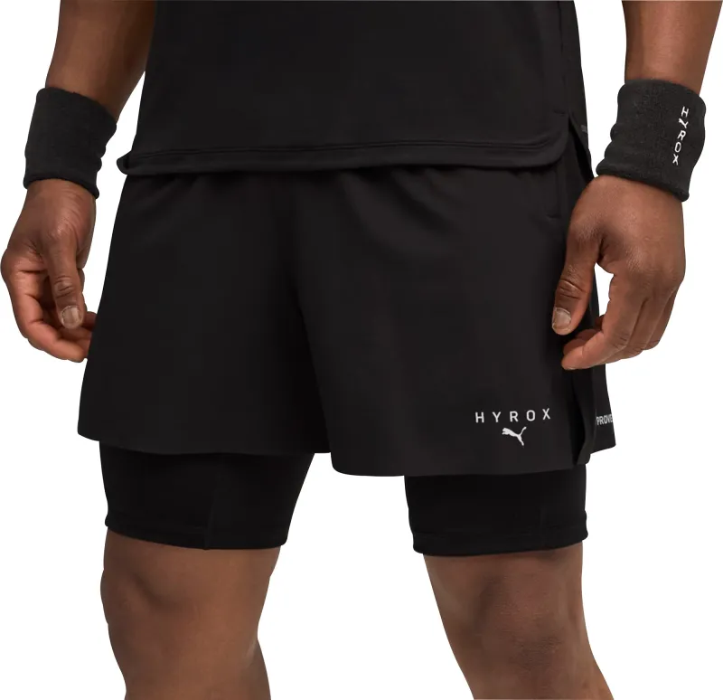 Puma X HYROX 2 In 1 Mens Training Shorts - Black