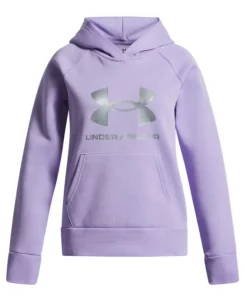 Under Armour Girls Hoody Rival Fleece Shimmer Transparent/Iridescent - 6004118 538