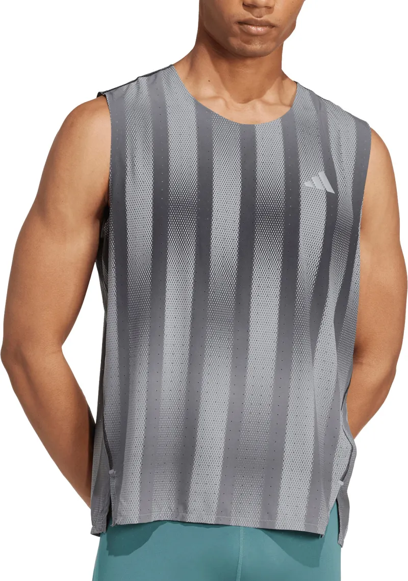 adidas Adizero Pro Mens Running Vest - Grey