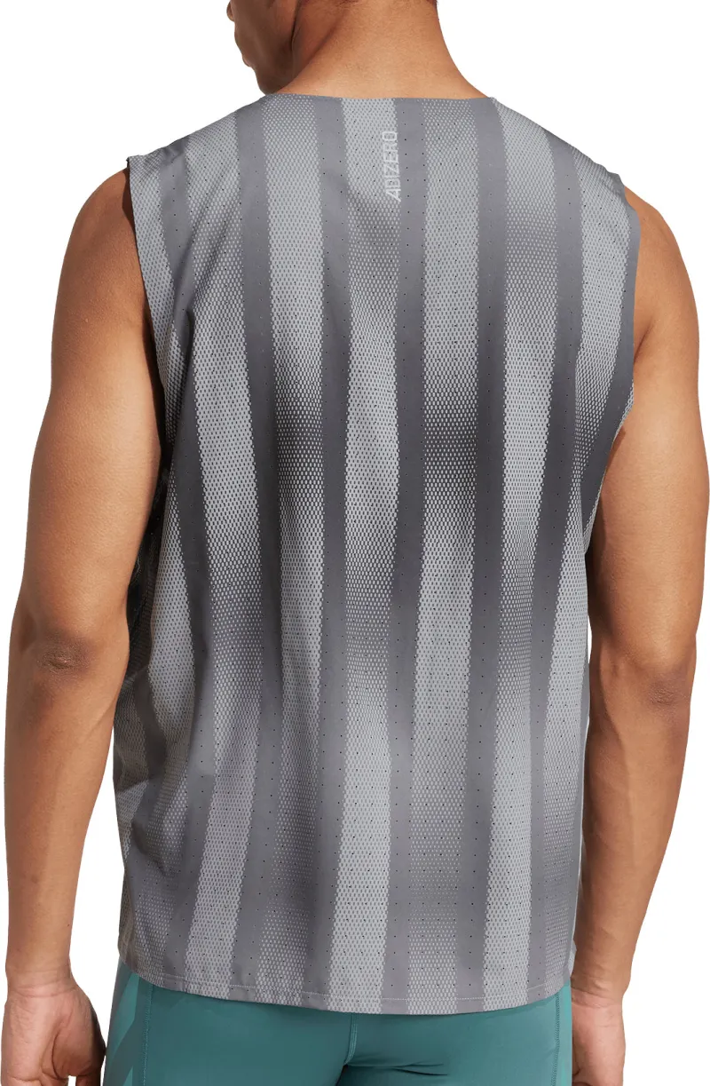 adidas Adizero Pro Mens Running Vest - Grey - Image 2