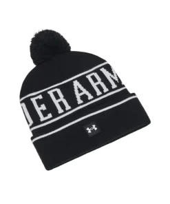 Under Armour Mens Beanie UA Halftime Pom Black/White