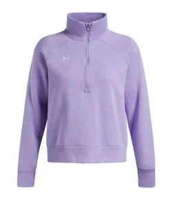 Under Armour Womens Fleece Rival Half Zip Transparent/White