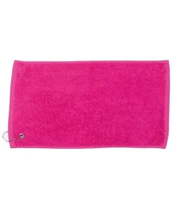 MEDIUM GOLF TOWEL/HOOK FUCHSIA