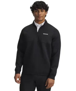 Under Armour Mens Sweatshirt Drive Pro Hybrid 1/2 Zip Black
