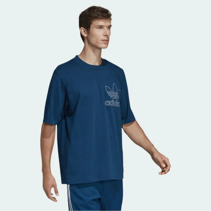 adidas Originals Trefoil Outline T-Shirt Men's - Legend Marine DW8714
