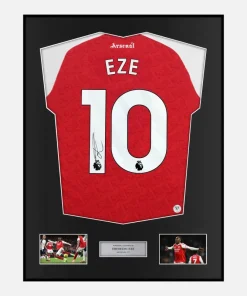 Framed Eberechi Eze Signed Arsenal Shirt Home 2025-26 [Classic]