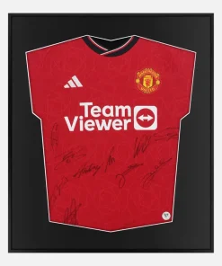 Framed Manchester United Signed Shirt, 2023-24 Squad [Lite]