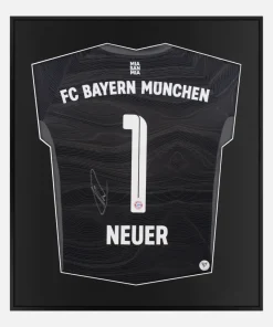 Framed Manuel Neuer Signed Shirt, Bayern Munich Goalkeeper [Lite]