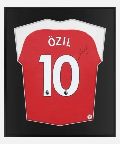 Framed Mesut Ozil Signed Arsenal Shirt, 10 Home [Lite]