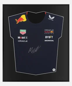 Framed Max Verstappen Signed Shirt, Oracle Red Bull Racing [Lite]
