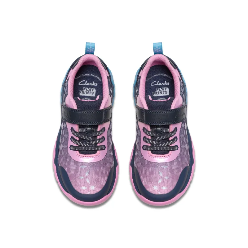 Clarks Girls Trainer Tidal Trail K Navy - Image 3