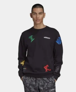 Adidas Originals Men's Goofy Crew Neck Sweatshirt - Black