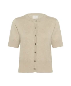 Kaffe Womens Cardigan Lizza S/S Feather Gray Melange