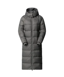 The North Face Womens Coat Hydrenalite City Long Down Hooded Parka Smoked Pearl