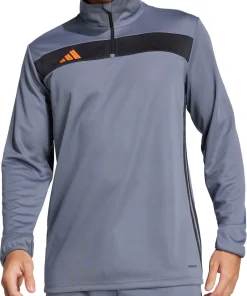 adidas Tiro 25 Essentials Half Zip Long Sleeve Mens Training Top - Grey