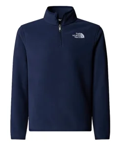 The North Face Teens 1/4 Zip Pullover Glacier Summit Navy