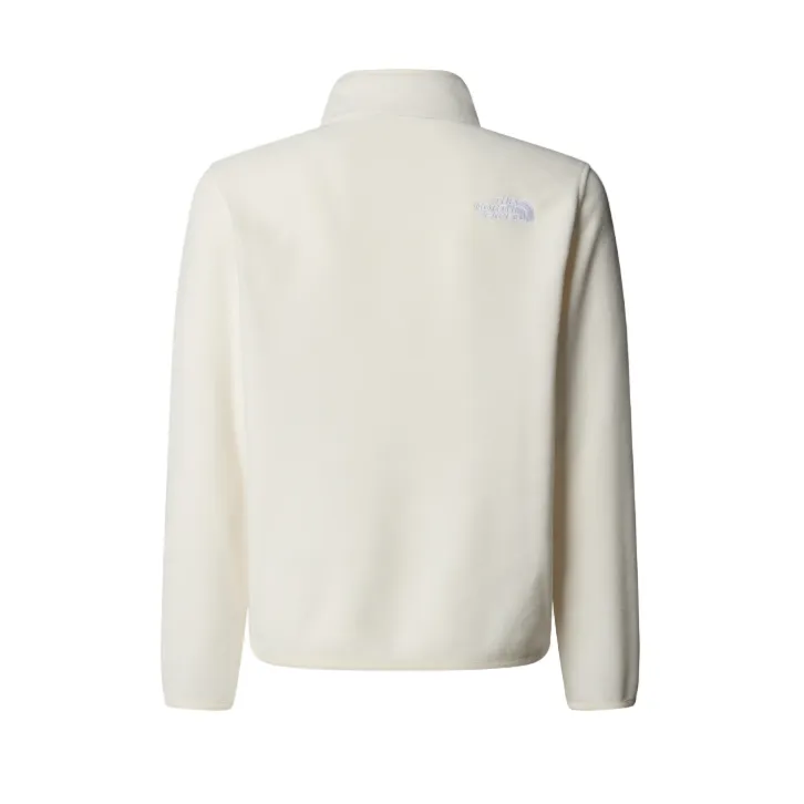 The North Face Teens 1/4 Zip Pullover Glacier White Dune - Image 2