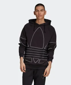 Adidas Originals Men's Big Trefoil Outline Hoodie - Black