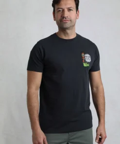 WEIRD FISH MENS BEER OFFISHER HERITAGE ARTIST TEE NAVY