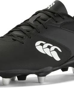 CANTERBURY PHEONIX SOFTGROUND JUNIOR RUGBY BOOT  BLACK/WHITE