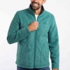 WEIRD FISH MENS SHIRES FULL ZIP FLEECE LEAF GREEN
