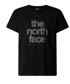 The North Face Girls Top Reflect Logo Short Sleeve TNF Black