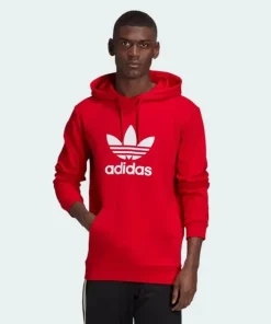 Adidas Trefoil Hoodie Overhead Red Men's GD9924