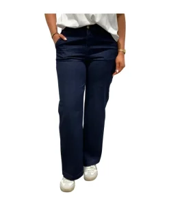 Numph Womens Pants Amber Dark Blue Denim