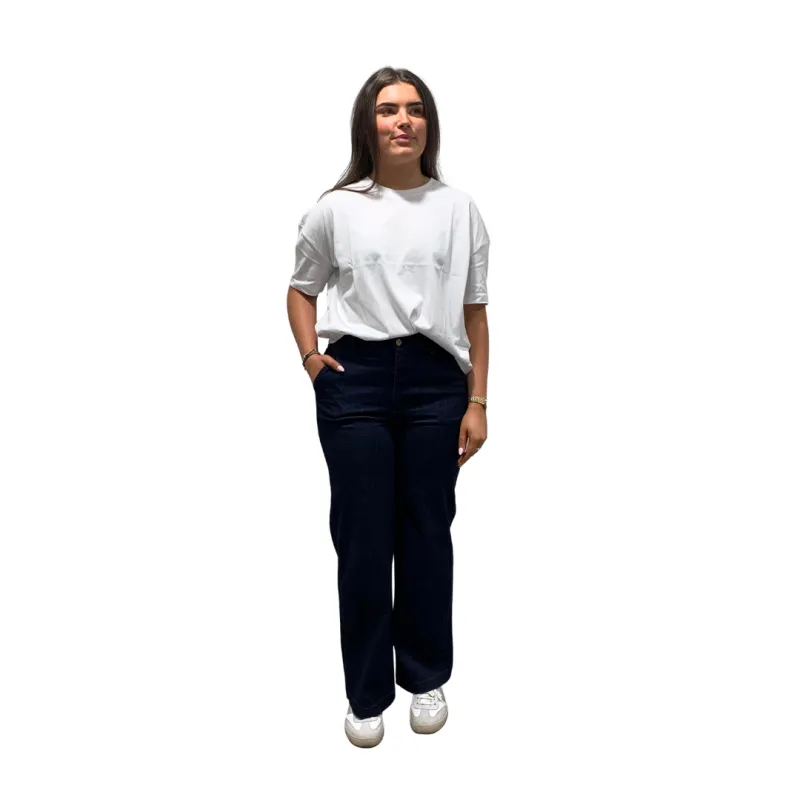 Numph Womens Pants Amber Dark Blue Denim - Image 2