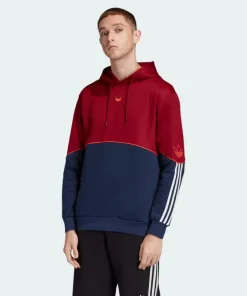 Adidas Outline Overhead Hoodie Men's Red FM3880