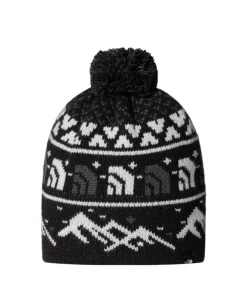 The North Face Unisex Beanie Cabin Ski Tuke Black Jacquard