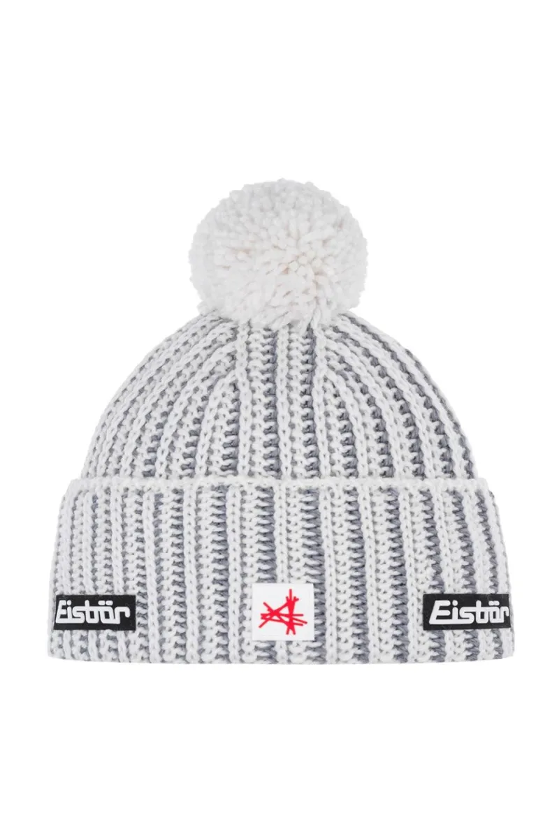 EISBAR HAT RONDA POMPON WHITE/GREY ONE SIZE